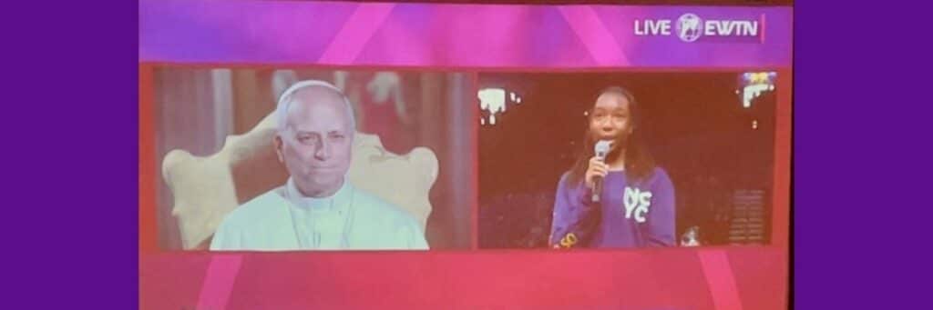 Mercy Students Participate in Historic Digital Encounter with Pope Leo XIV